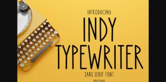 Indy Typewriter Font Poster 1