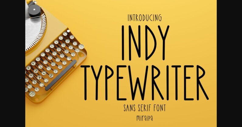 Indy Typewriter Font Poster 1