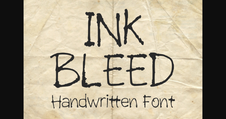 Ink Bleed Font Poster 1