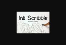 Ink Scribble Font Poster 1