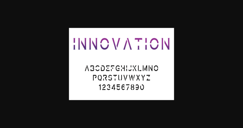 Innovation Font Poster 3