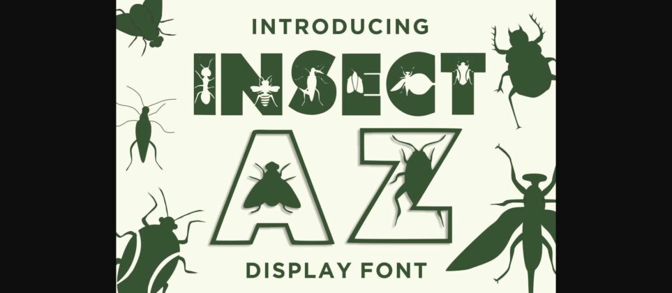 Insect AZ Font Poster 3