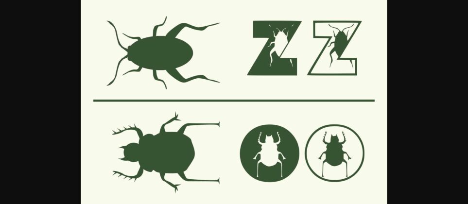 Insect AZ Font Poster 6