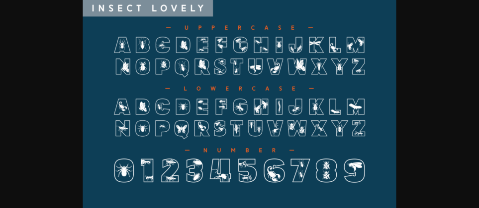 Insect Lovely Font Poster 7