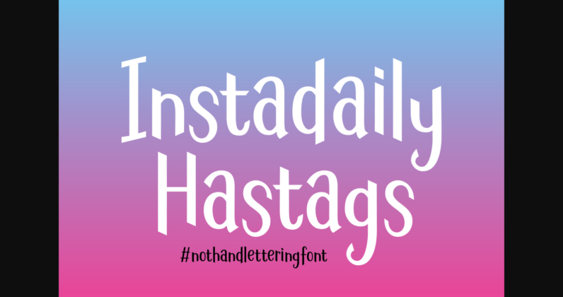 Instadaily Hastags Font Poster 3
