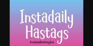 Instadaily Hastags Font Poster 1