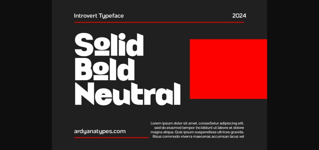 Introvert Font Poster 4