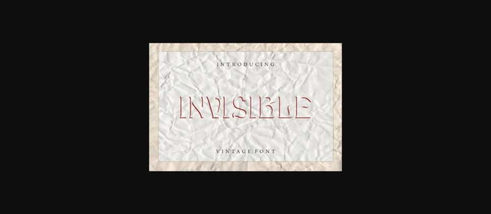 Invisible Font Poster 3