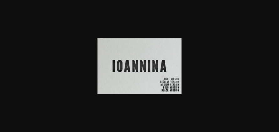 Ioannina Family Font Poster 3