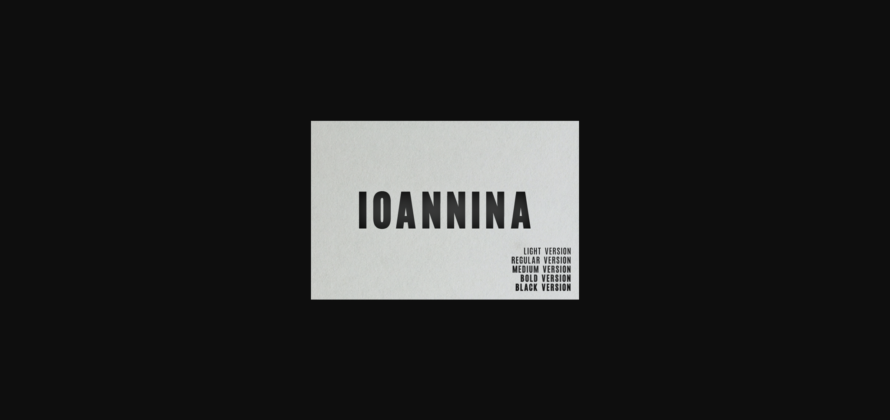 Ioannina Family Font Poster 1