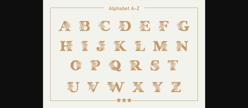 Iris Monogram Font Poster 4