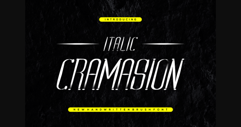 Italic Cramasion Font Poster 3