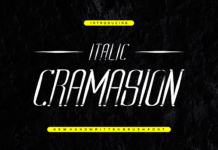 Italic Cramasion Font Poster 1