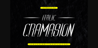 Italic Cramasion Font Poster 1