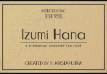 Izumi Hana Font Poster 1