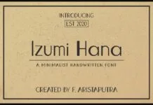 Izumi Hana Font Poster 1