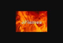 J Flames Font Poster 1