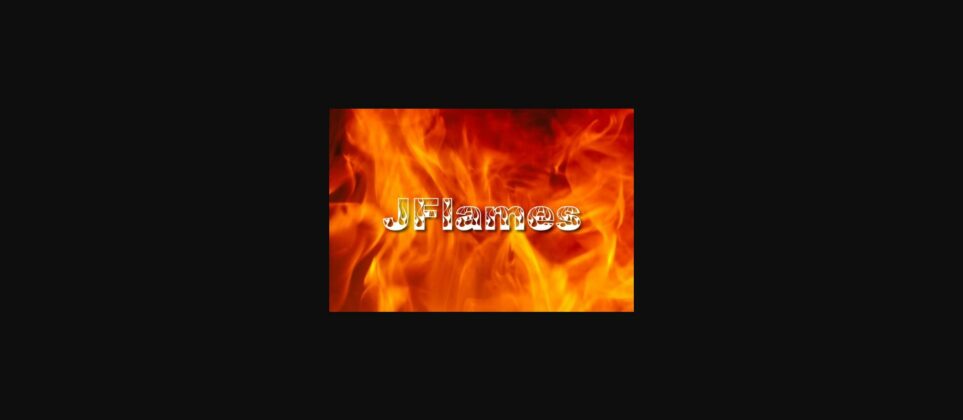 J Flames Font Poster 1