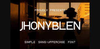 Jhonyblen Font Poster 1