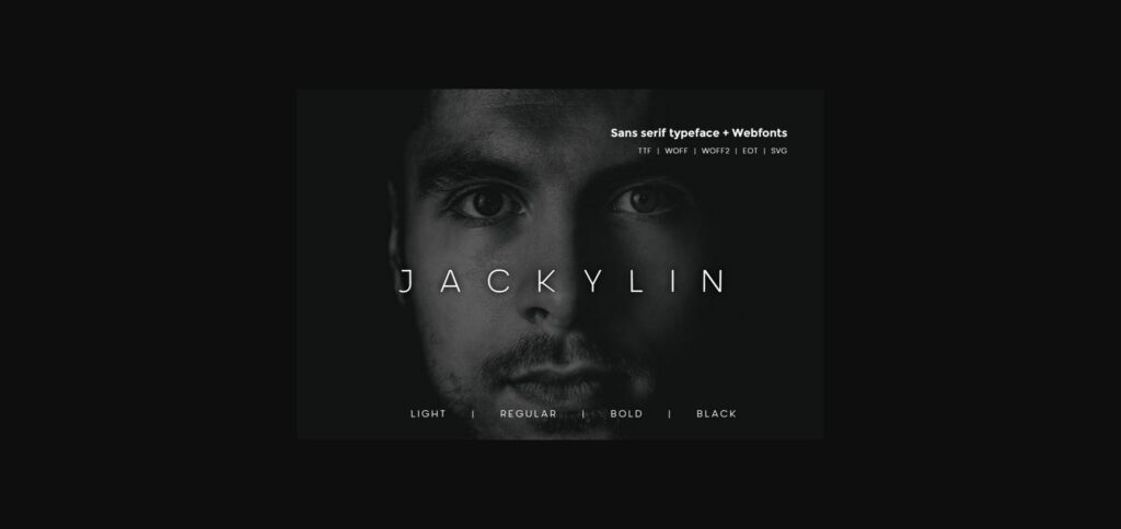 Jackylin Font Poster 3