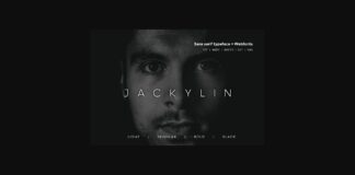 Jackylin Font Poster 1