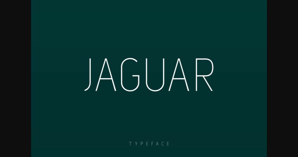 Jaguar Font Poster 3