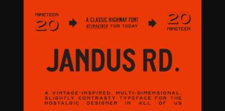 Jandus Road Font Poster 1