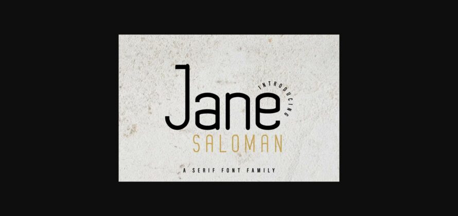 Jane Saloman Font Poster 3
