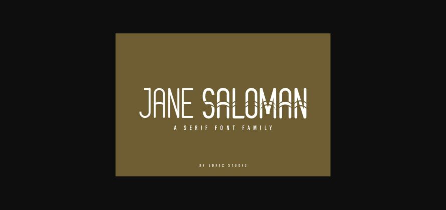 Jane Saloman Font Poster 4
