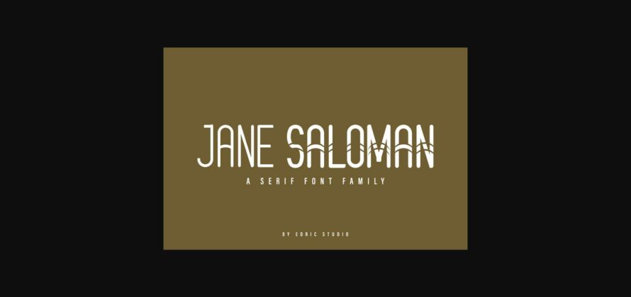 Jane Saloman Font Poster 4
