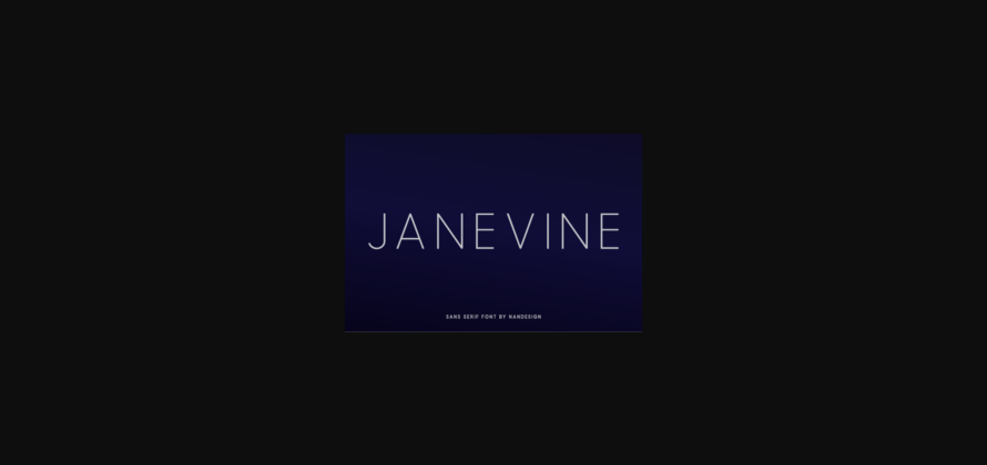 Janevine Font Poster 3