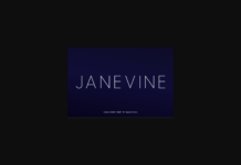 Janevine Font Poster 1