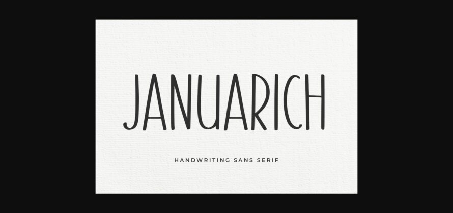 Januarich Font Poster 3