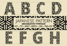 Japanese Pattern Font Poster 1