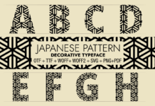 Japanese Pattern Font Japanese Pattern Font Poster 1