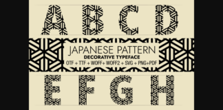 Japanese Pattern Font Poster 1