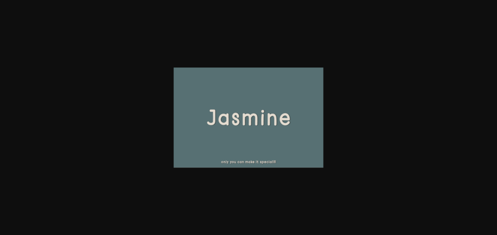 Jasmine Font Poster 3