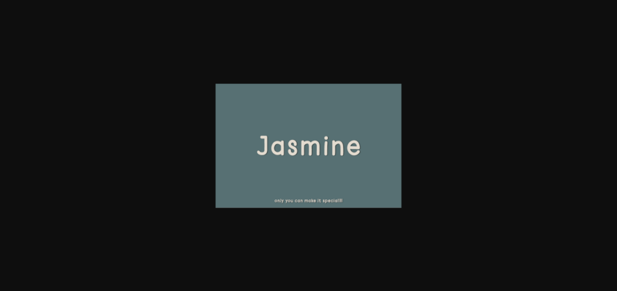 Jasmine Font Poster 3