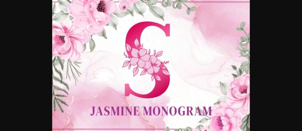 Jasmine Monogram Font Poster 3