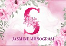 Jasmine Monogram Font Poster 1