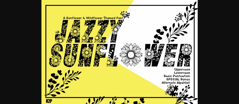 Jazzy Sunflower Font Poster 3