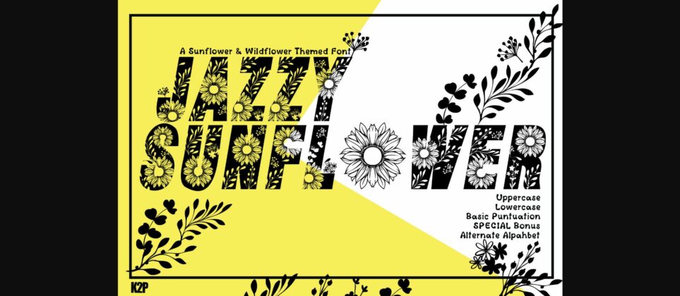 Jazzy Sunflower Font Poster 1