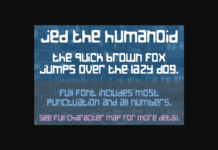 Jed the Humanoid Font Poster 1