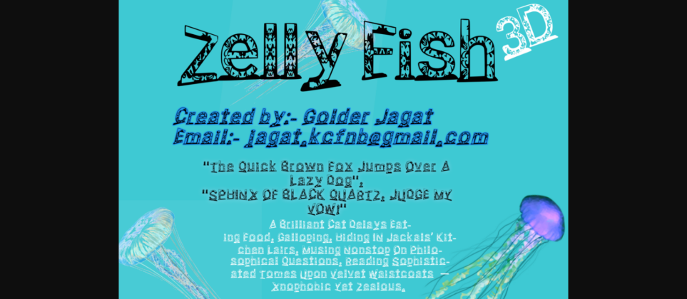 Jelly Fish Font Poster 1