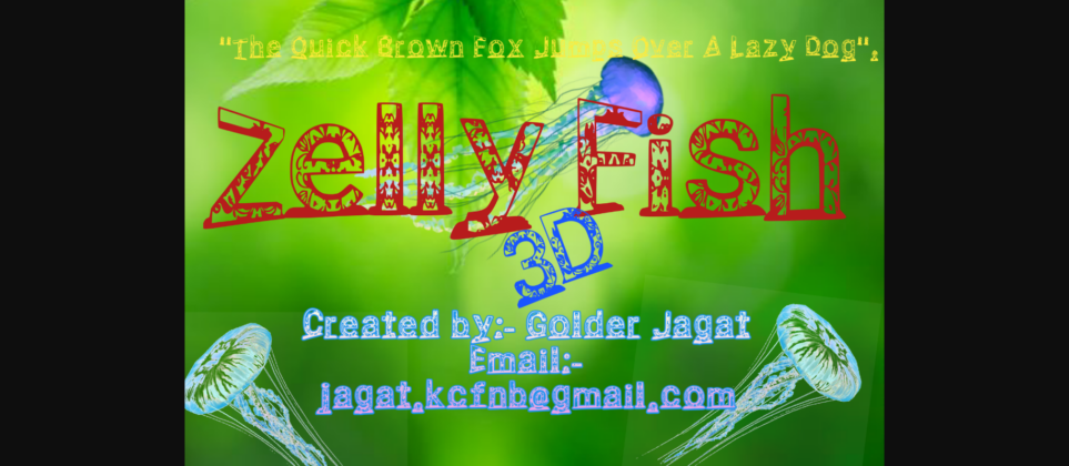 Jelly Fish Font Poster 4