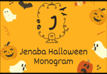 Jenaba Halloween Monogram Font Poster 1