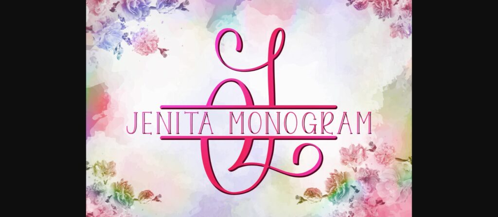 Jenita Monogram Font Poster 3