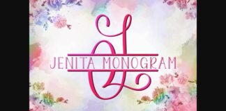 Jenita Monogram Font Poster 1