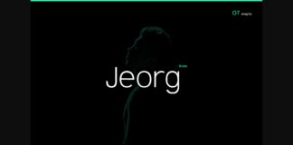 Jeorg Font Poster 1