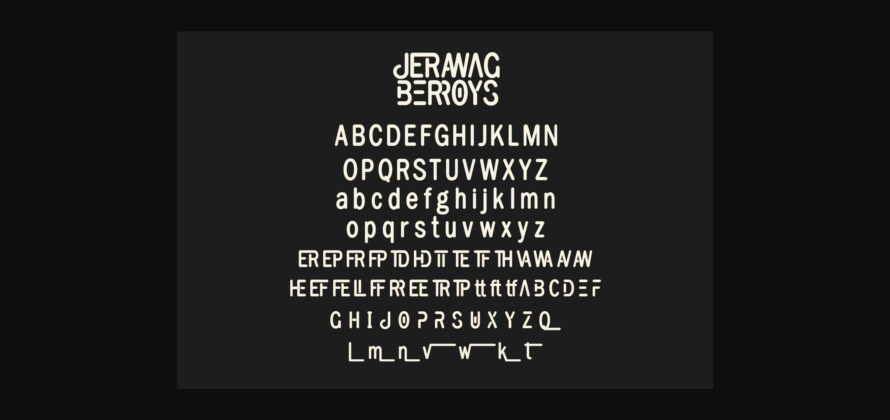 Jerawag Berroys Font Poster 5